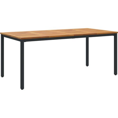Gartentisch 180x90x75 cm aus massivem Akazienholz und Metall, Gartentische DesignMöbel Neu