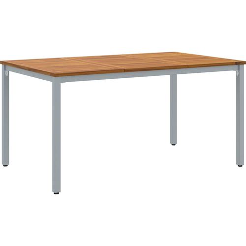 Gartentisch 150x90x75 cm aus massivem Akazienholz und Metall, Gartentische DesignMöbel Neu
