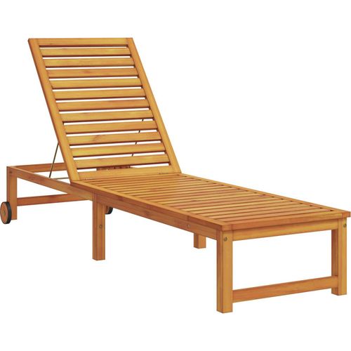 Sonnenliege aus massivem Holz Akazie, Gartenliegen DesignMöbel Neu