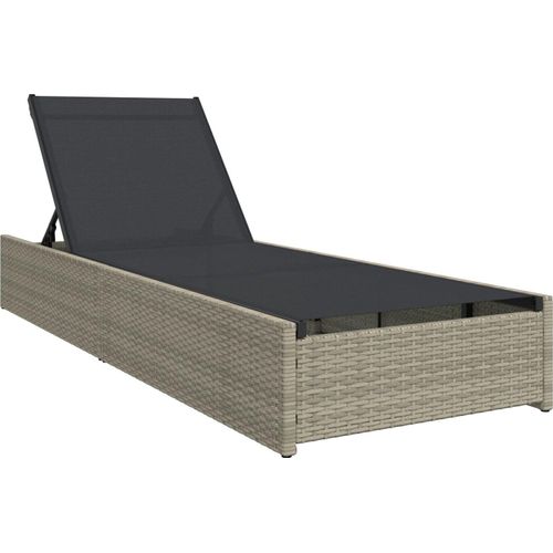 Sonnenliege Beige 60x200x27 cm Poly Rattan, Gartenliegen DesignMöbel Neu