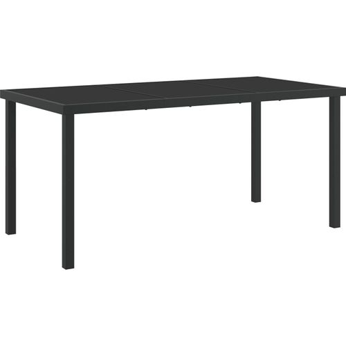 Gartentisch Dunkelgrau 160x80x73 cm mit Einscheibensicherheitsglas, Gartentische DesignMöbel Neu