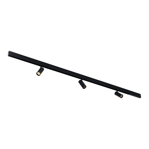 Qub Line Magnet-Schienenset - Schwarz - 2m - 3x Strahler - 48V - Zigbee - Smart LED-Beleuchtung