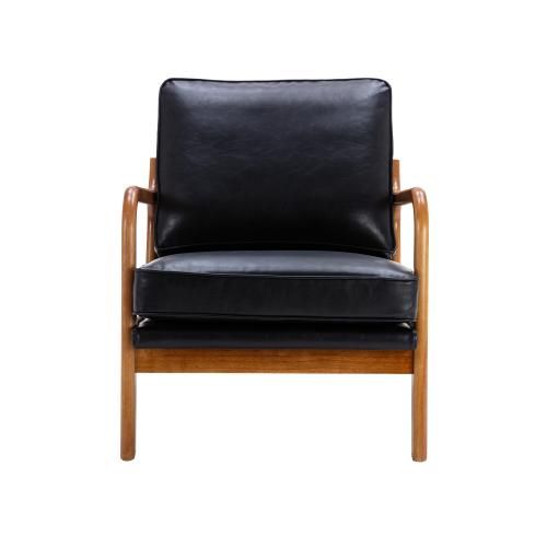Sessel 76x65x80cm Lounge Sessel Schwarz Holzrahmen Ohne LED USB Stabil Wohnzimmer Armlehne Polstersessel Sessel Armlehnstuhl Lehnstuhl Buerostuhl