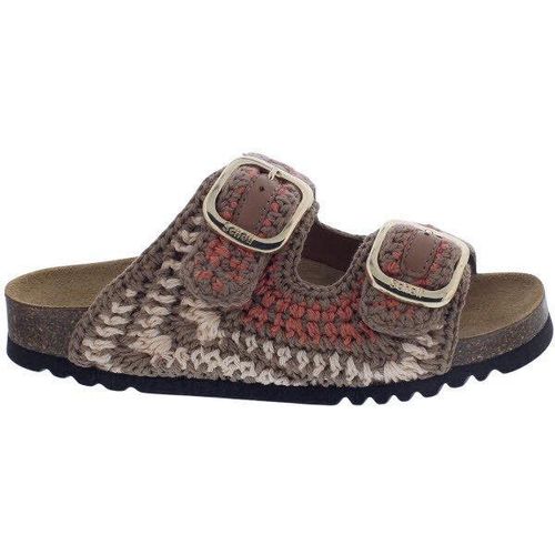 Scholl Noelle Crochet Pantolette Beige Lt. Brown Rosa Häkeltextil 40