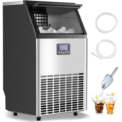 Kommerzieller Eismaschine Eisbereiter - 54,43kg/Tag Produktion - Mit LED-Anzeige - für Restaurants