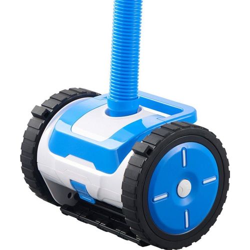 Poolsauger mit Saugfunktion - 12 Schläuche Poolreiniger - Rollbarer Einbaupool-Reiniger