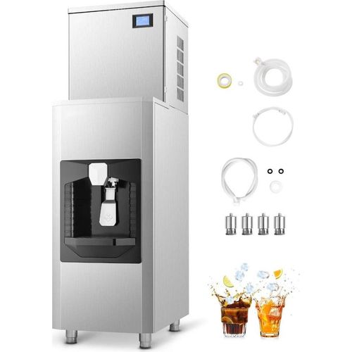 Professioneller Eiswürfelbereiter - 200 kg/Tag - Automatischer Eisbereiter mit 80kg Vorratsbehälter - Kommerzielles Eisgerät