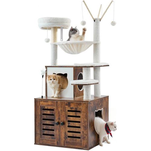 Kratzbaum Katzenbaum - Katzenkratzbaum Kletterbaum 575x500x1380mm - Spielbaum für Katzen - Kratzen und Klettern Möbelstück