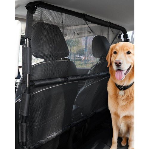 Hundegitter Auto Barrieren - Haustierbarriere 1415 mm - Trennwand für Vordersitze