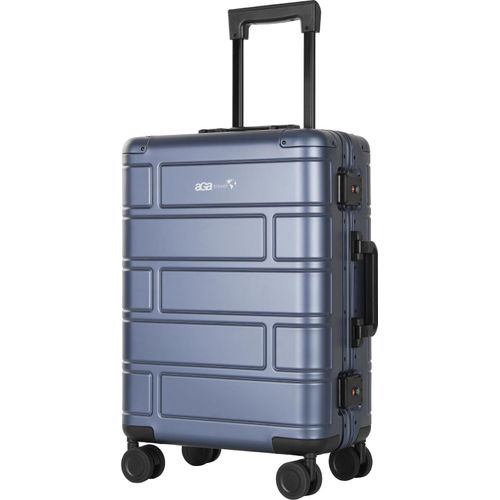 Handgepäck, Aluminium Koffer MR4678 Dunkelblau, Teleskopgriff, TSA, 4 Rollen, Aluminium Hartschale