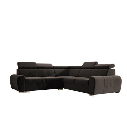 Ecksofa 255 cm Dunkelbraun Links Seite Monolith 29 Apollo KN09