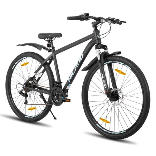 Hiland Mountainbike MTB 29 Zoll mit Aluminiumrahmen Scheibenbremse Speichenräder Jugendliche Fahrad Herr Damen Einteiliges Fahrradrad