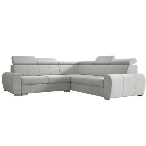 Ecksofa 255 cm Hellgrau Links Seite Monolith 84 Apollo KN09
