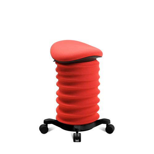 Topstar Sitness 4D mit Rollen rot/schwarz ergonomischer Sitzhocker gegen Rückenschmerzen