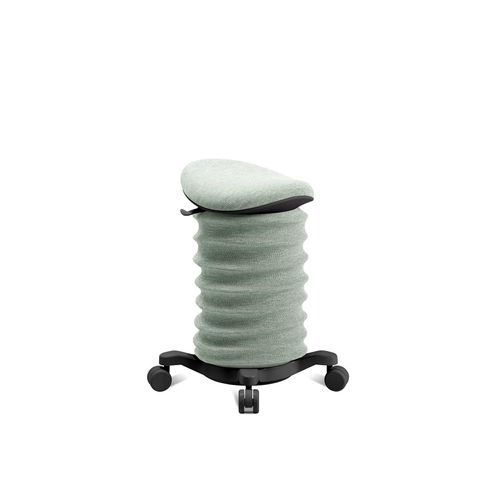 Topstar Sitness 4D mit Rollen grün/schwarz ergonomischer Sitzhocker, Aktivhocker gegen Rückenschmerzen