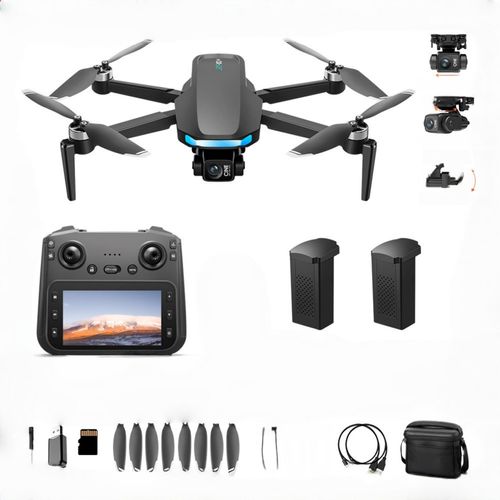 AIORBER GPS-Drohne mit 7,2" Bildschirmfernbedienung, 3-Achsen-Gimbal, 50fps Kamera, optischer Flugmodus, 30 Min Flugzeit