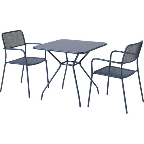 Set Tisch und 2 Gartensessel blau - Oviala Guethary