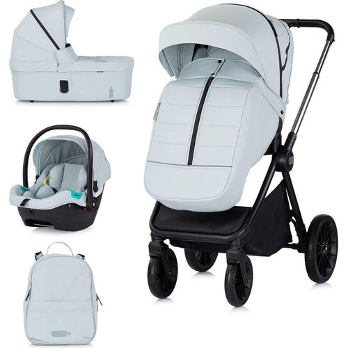 Chipolino Kombikinderwagen Encanto 3 in 1 Babyschale i-Size Babywanne Sportsitz hellgrün