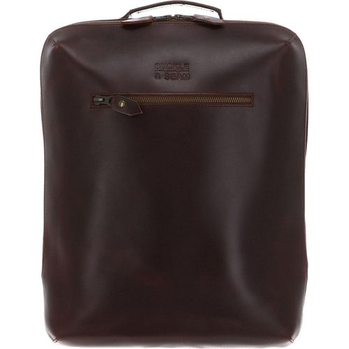BUCKLE & SEAM Laptoprucksack Rucksack mit Laptopfach Mik Backpack Brown / Blu braun