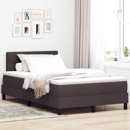 Boxspringbett mit Matratze Dunkelbraun 120x190 cm Stoff, Klassische Betten DesignMöbel Neu