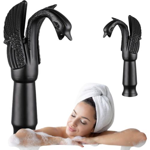 Silla | Wasserhahn Bad - Schwarz - Retro - Spültischarmatur - 28,5 cm Höhe - Einhebelmischer
