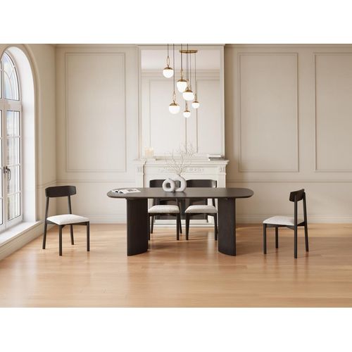 Esstisch - 8 Personen - Mangoholz - Schwarz - TAMENIA von Maison Céphy