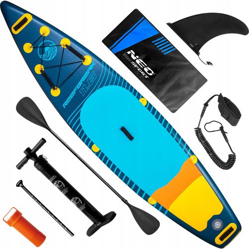 Sup Schwimmbrett Reefbreak 11.6 350X81Cm Dropstich, 5 Griffe, 332L