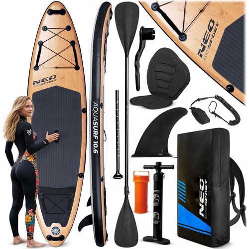 Brett Sup Aquasurf 320X84X15Cm Neo-Sport - Set: Paddel, Pumpe
