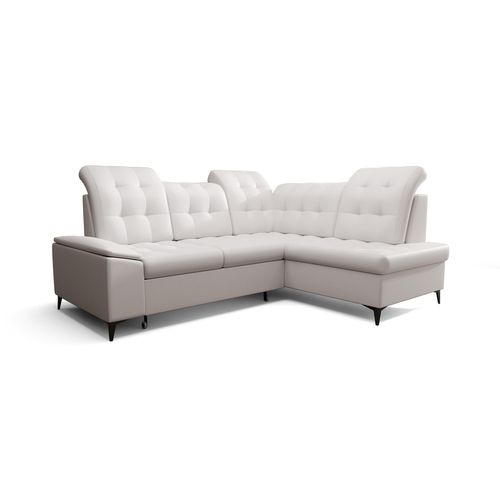 Ecksofa 268 cm Weiße Kunstleder Rechts Kongo RBN16
