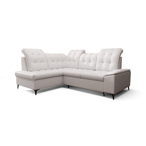 Ecksofa 268 cm Weiße Kunstleder Links Kongo RBN16