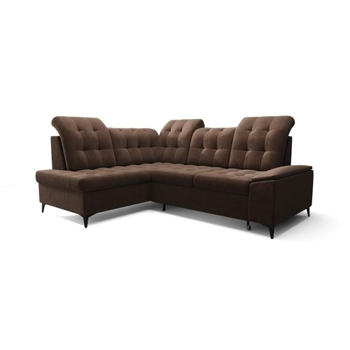 Ecksofa 268 cm Dunkelbraun Links Kronos 06 Kongo RBN16