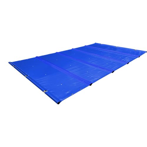 SafeDeluxe® Poolplane Rollschutzabdeckung aus LKW Plane ohne Stangen (4,5m x 4,5m, Blau RAL5002) Stangenabdeckung Sicherheitsabdeckung Poolabdeckung