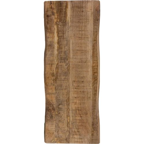 Holzplatte 120x40 cm Tonia, Bretter aus Mangoholz massiv + raue Oberfläche, Baumkanten-Platte für Heimwerker, geeignet für Arbeitsplatten, Tische & Fensterbretter