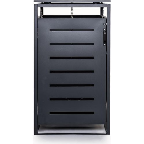 Mülltonnenbox Müllbox Mülltonnenverkleidung mit Schloss - BASIC - 1er - Anthrazit - 240l - 1 Tür