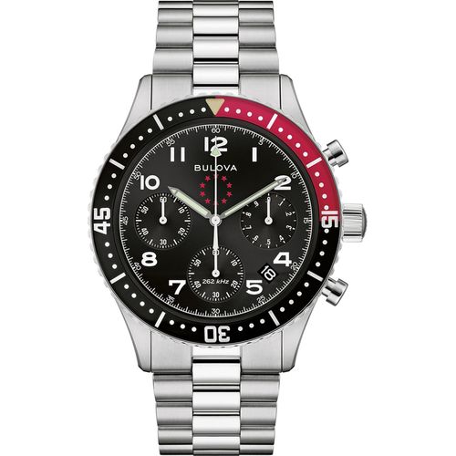 Bulova 98B451 Herrenuhr Chronograph Marine Star Schwarz