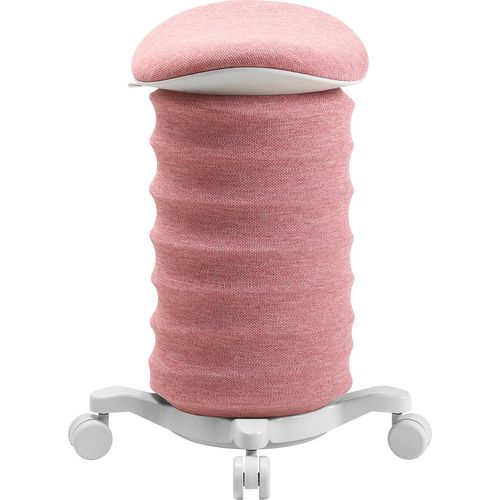 Topstar Sitness 4D mit Rollen rose/papyrus ergonomischer Sitzhocker, Aktivhocker gegen Rückenschmerzen