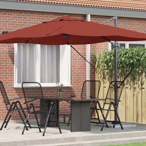 Desgin Freischwingender Sonnenschirm Terrakotta Polyester, Stahl Groß - Sonnensegel 42003350