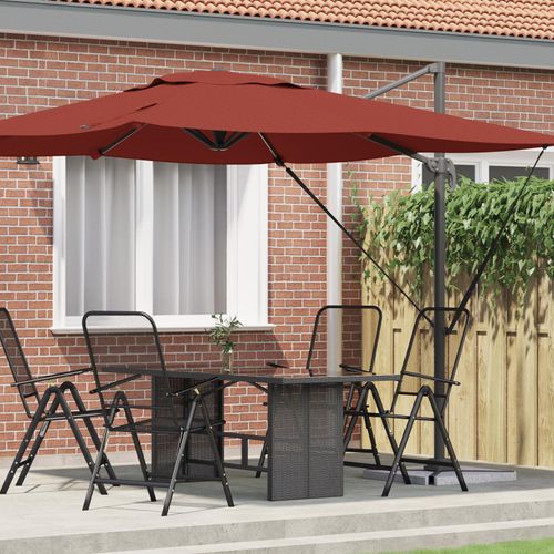 Desgin Patio-Schirm Terrakotta Polyester Groß Verstellbare Armlehnen - Sonnensegel 42003342