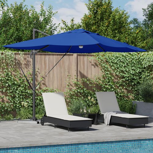 Desgin Azurblauer freischwingender Sonnenschirm Azurblau Polyesterstoff - Sonnensegel 42003364