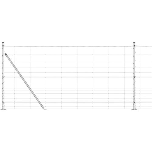 Best Möbel Weidezaun 1,2x25 m verzinkter Stahl - Metallzäune CL13526