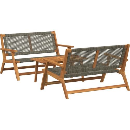 Best Möbel Gartenstuhl- und Tischset - 3 Teile in Grau aus massivem Akazienholz - Gartenstühle CL82467