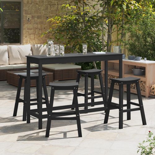 Barhocker 6 Stück Schwarz HDPE, Gartentische DesignMöbel Neu