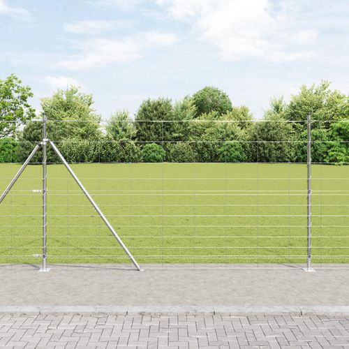 Feldzaun 1.4x25 m Verzinkter Stahl, Drahtzäune DesignMöbel Neu