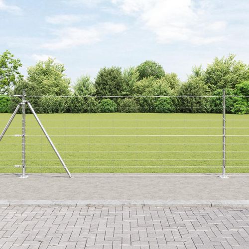 Weidezaun 1x25 m Feuerverzinkter Stahl, Drahtzäune DesignMöbel Neu