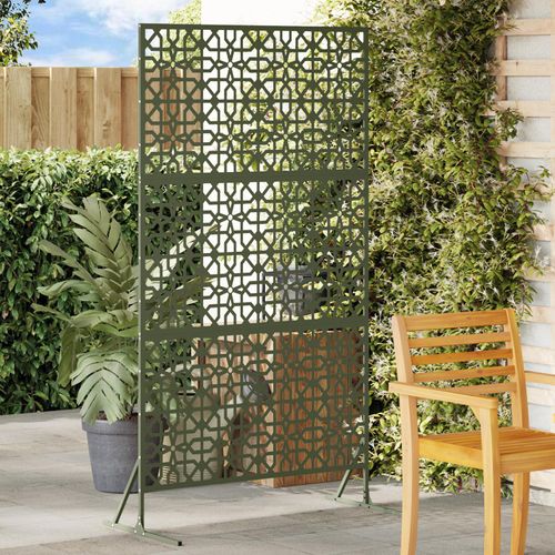 Metallzaunpanel Olivgrün Metall Groß Dekorative Intarsien, Drahtzäune DesignMöbel Neu