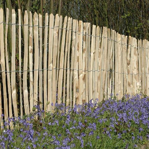Englischer Staketenzaun Kastanie - Länge 5 Meter, Höhe 122 cm, Lattenabstand 4-6 cm