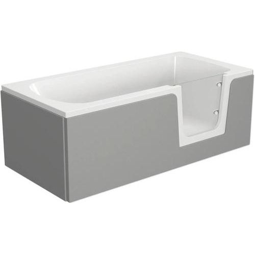 Badewanne mit Tür rechts SCHULTE Q1 80 x 180 cm alpinweiß glänzend mit befliesbarer Front- und Seitenverkleidung D80095R4