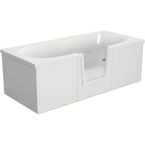 Badewanne mit Tür mittig Anschlag links SCHULTE Q2 75 x 170 cm alpinweiß glänzend D80007M-5