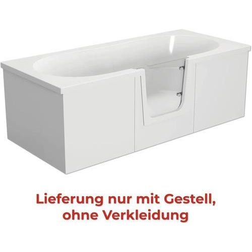 Badewanne mit Tür mittig Anschlag rechts SCHULTE Q2 75 x 170 cm alpinweiß glänzend D80007M-3