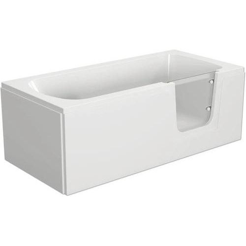 Badewanne mit Tür rechts SCHULTE Q1 80 x 180 cm alpinweiß glänzend mit Front- und 2 Seitenschürzen D80094R4